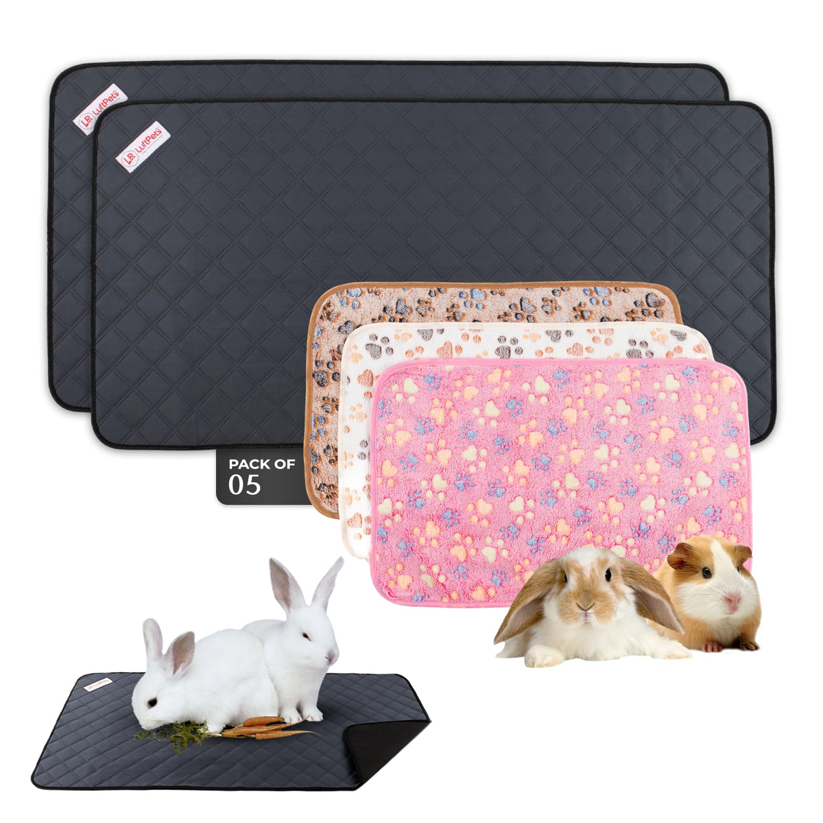 LUFTPETS tapis cage lapin 24x47, absorption efficace et cage propre