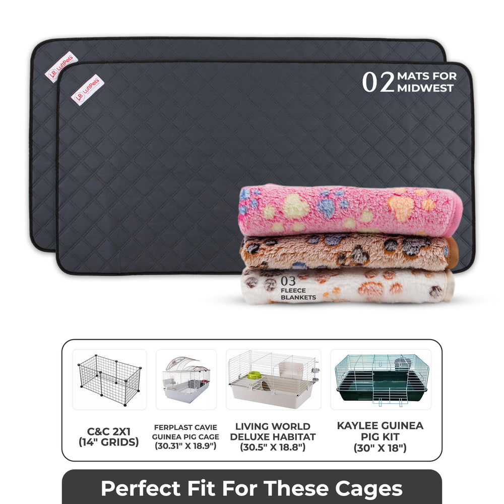 LUFTPETS tapis-sol lapin 24x16, surface anti-glisse et nettoyage facile
