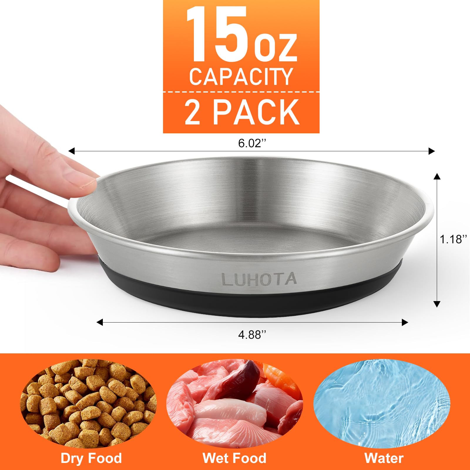 Bols LUHOTA en acier 304, durable et hygiénique