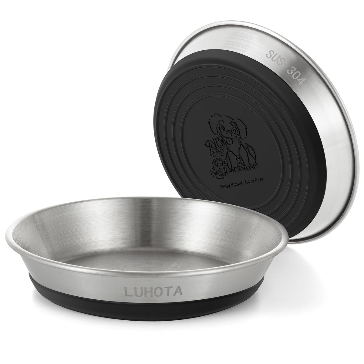 Bols LUHOTA pour chats avec base en silicone anti-glisse et stabilité