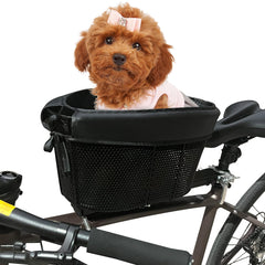 LUKHMELF Panier vélo chien noir offre une Installation sûre pour votre petit compagnon.