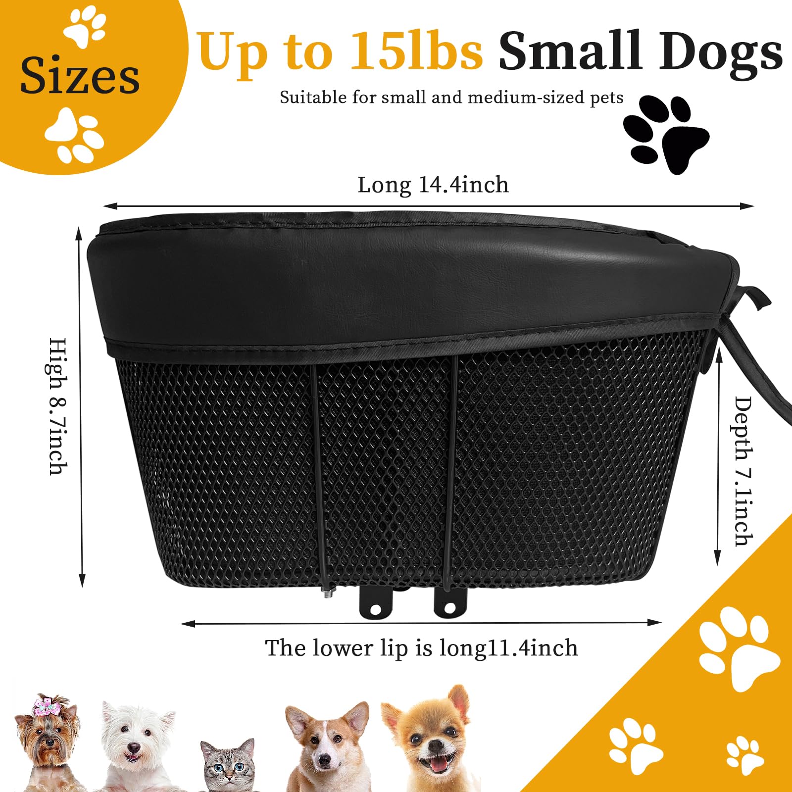 Panier LUKHMELF pour chien avec sangle de sécurité évitant les sauts.