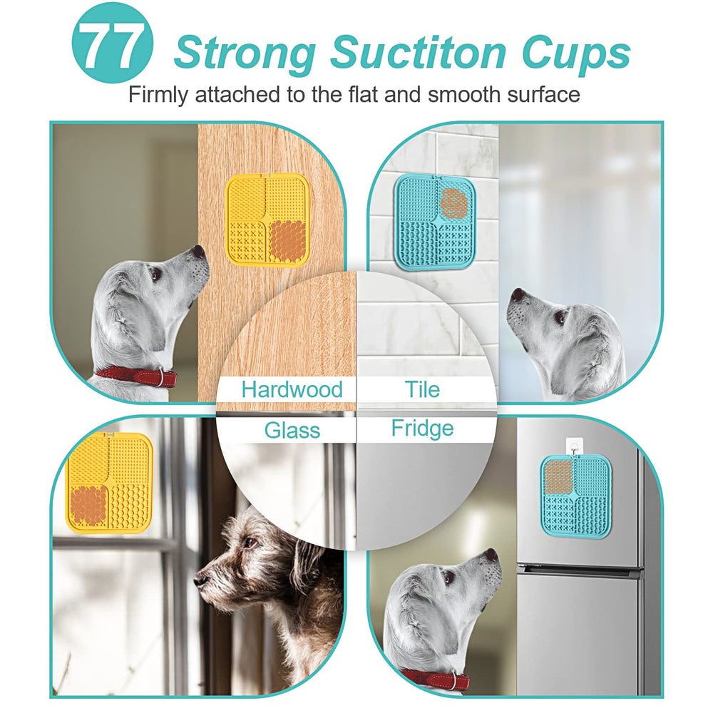 LUKITO tapis silicone alimentaire: sûr pour chiens et chats et facile à nettoyer.