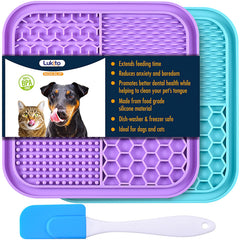 Tapis Lukito lèche-chien avec 49 ventouses pour divertir pendant le bain.