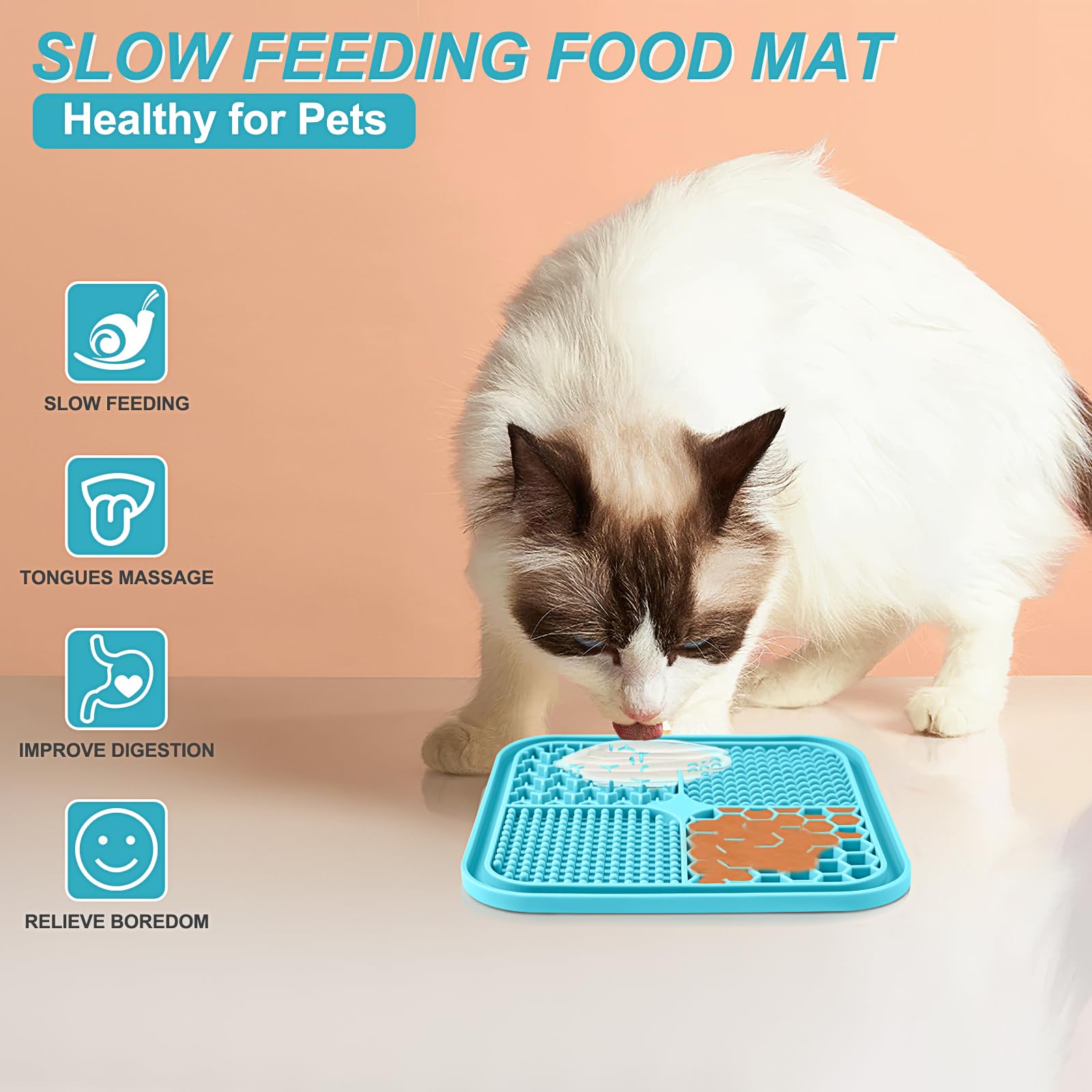 Tapis Lukito en silicone alimentaire, durable et sûr pour friandises.