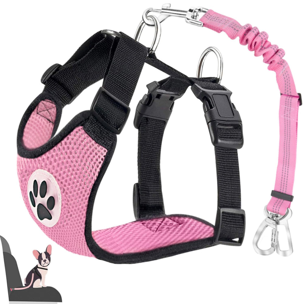 Lukovee ceinture-chien pour voiture avec boucle rapide, sécurité lors des trajets.