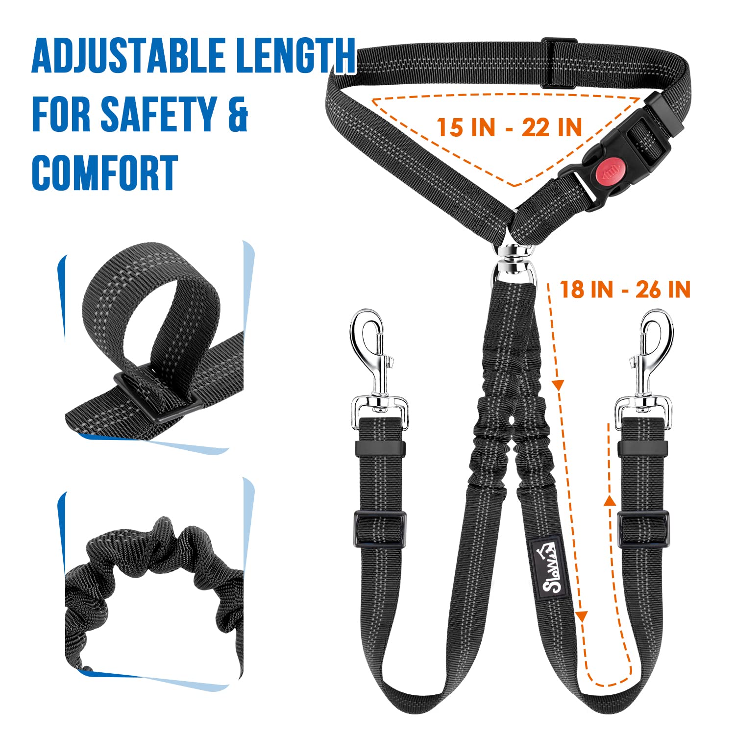 Lukovee design double laisse pour confort des deux chiens.