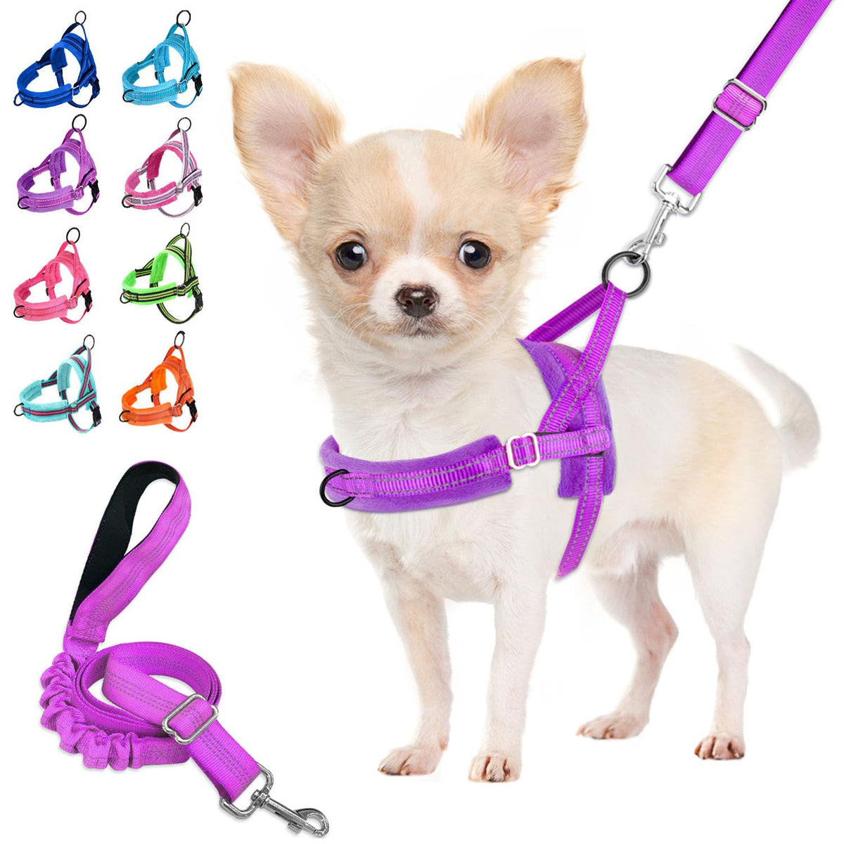Lukovee harnais-chien-petit-doux-rembourre, confort idéal lors des promenades.