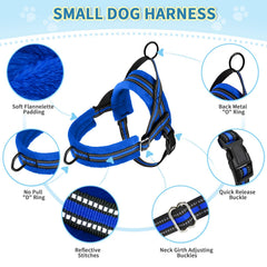 Lukovee harnais petit chien, doublure douce rembourree pour le confort.