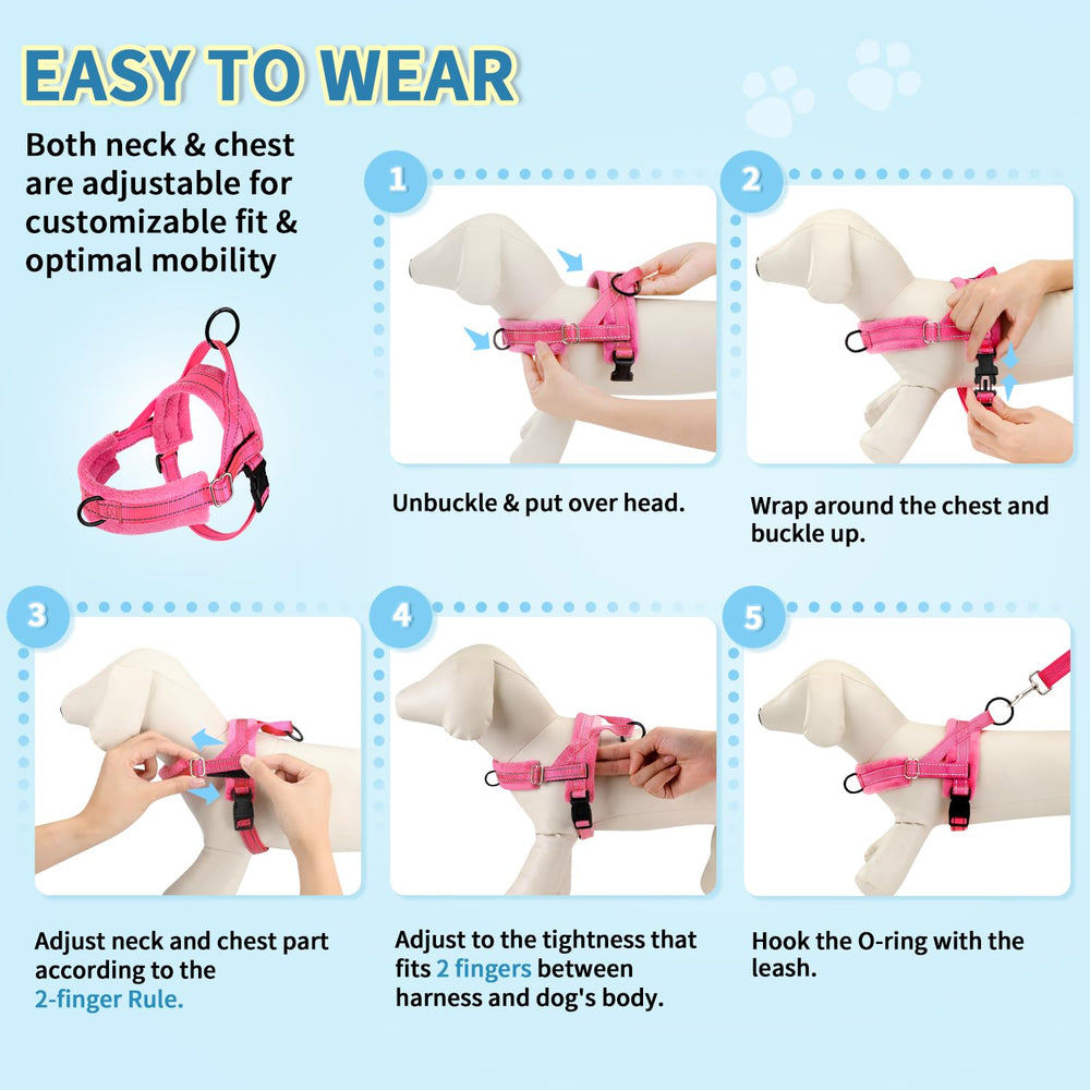 Harnais Lukovee rose XS, option elegante pour chiots.