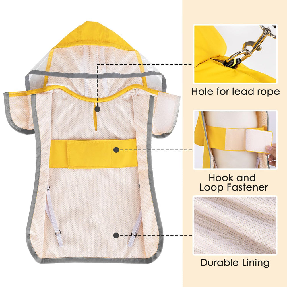 Trou pour laisse intégré sur Lukovee manteau pluie pour sortie pratique