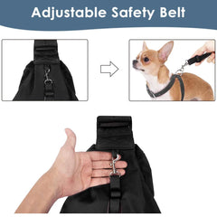 Lukovee Pet Sling poche frontale zippee pour ranger friandises et clés.