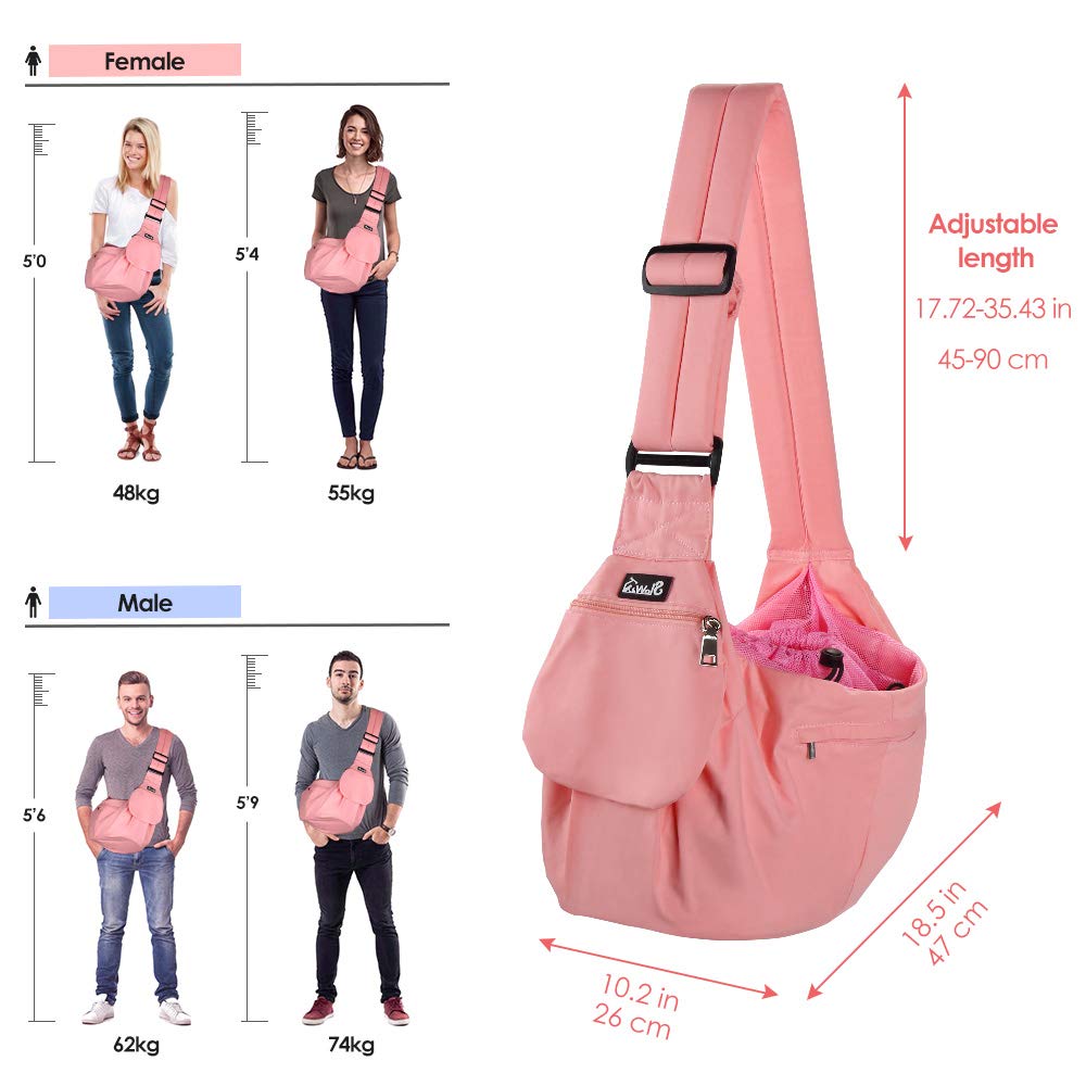 Design rose Lukovee, porte-chien petit élégant et pratique.