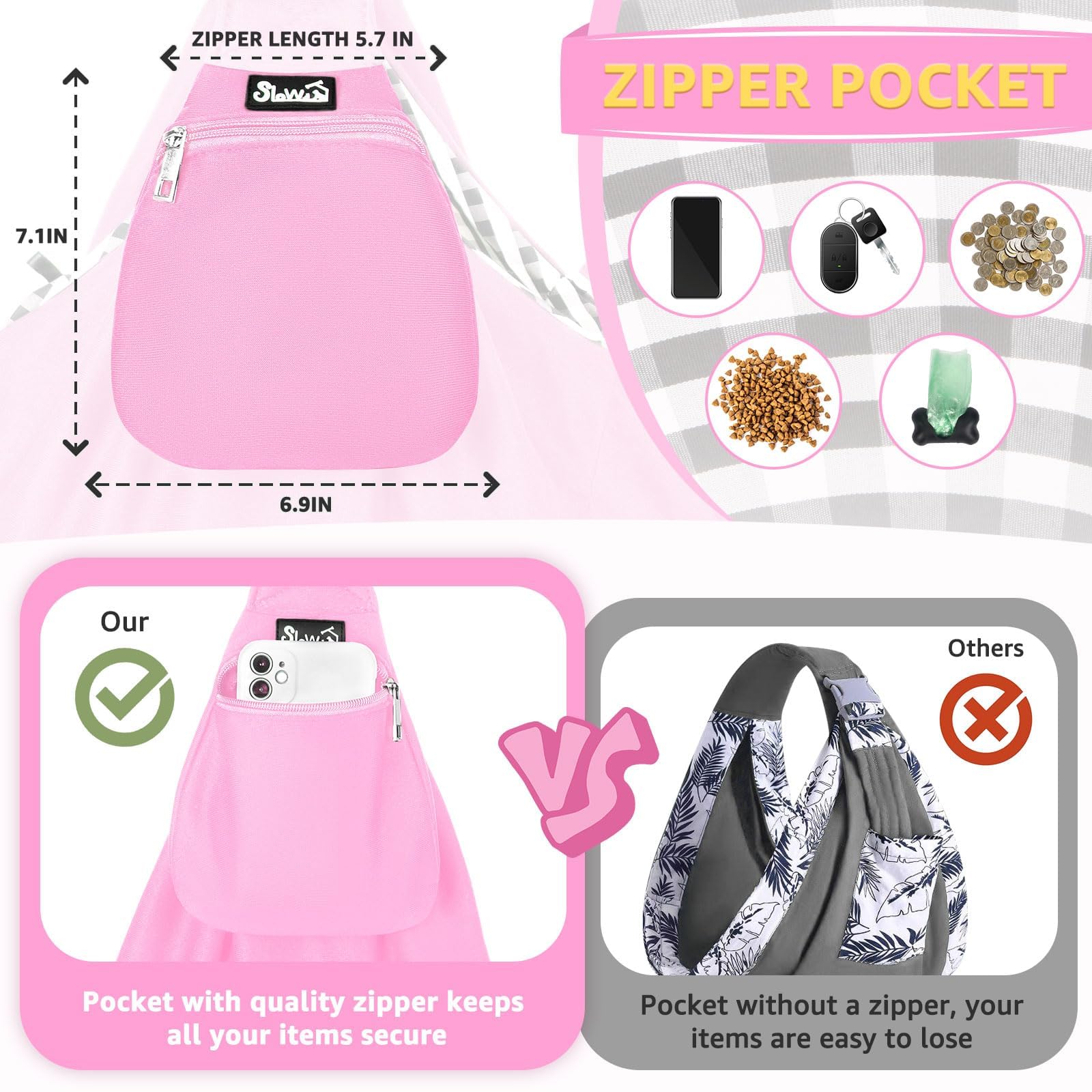 Lukovee sac-portage animal avec poche frontale pratique.