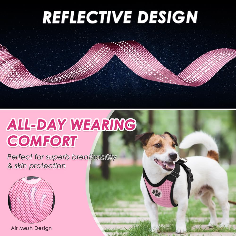 Lukovee securite voyage chien rose empêche les sauts et distractions.