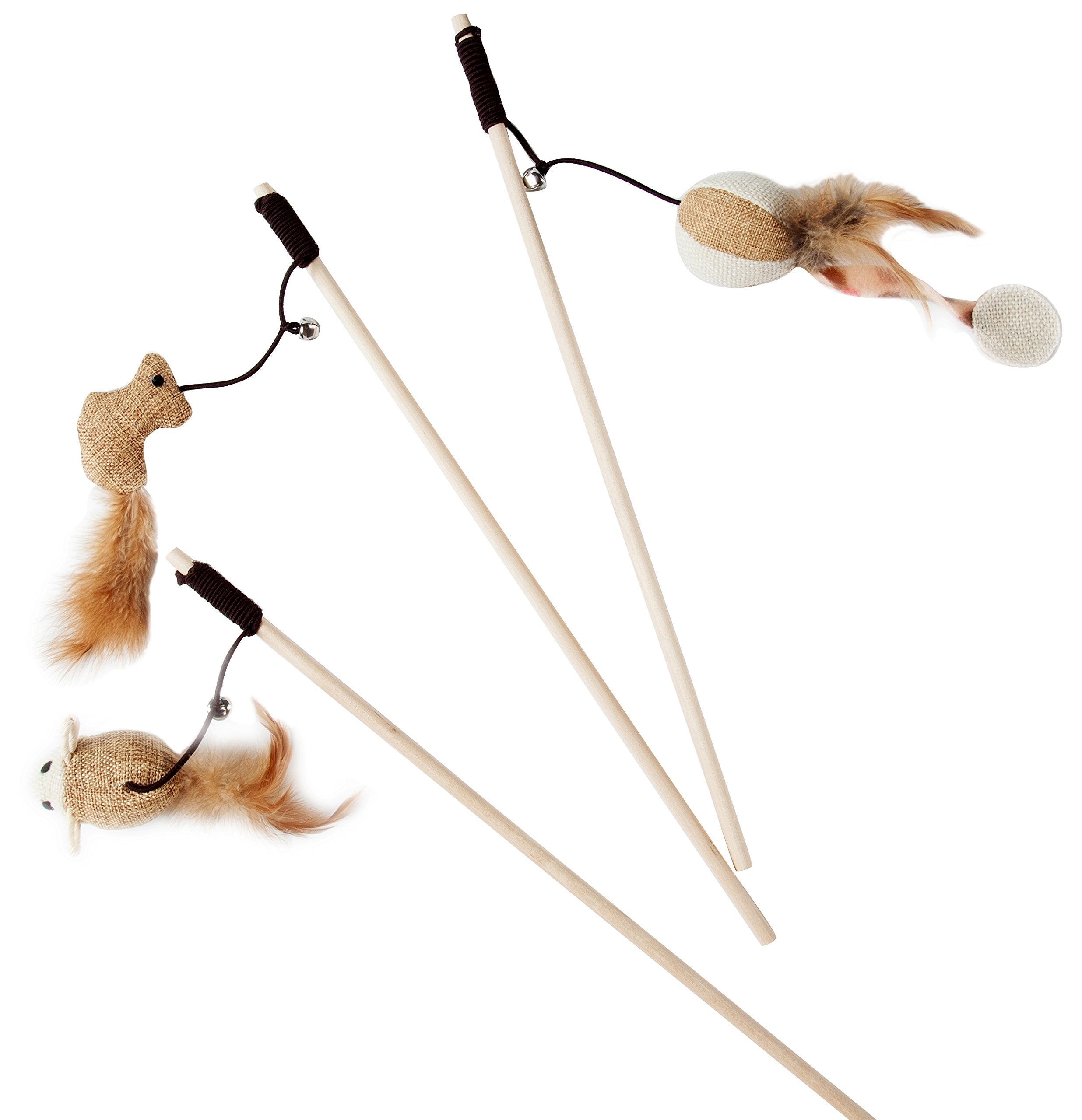 LukPaw Teaser Chat: baton sisal avec boule, jeu interactif