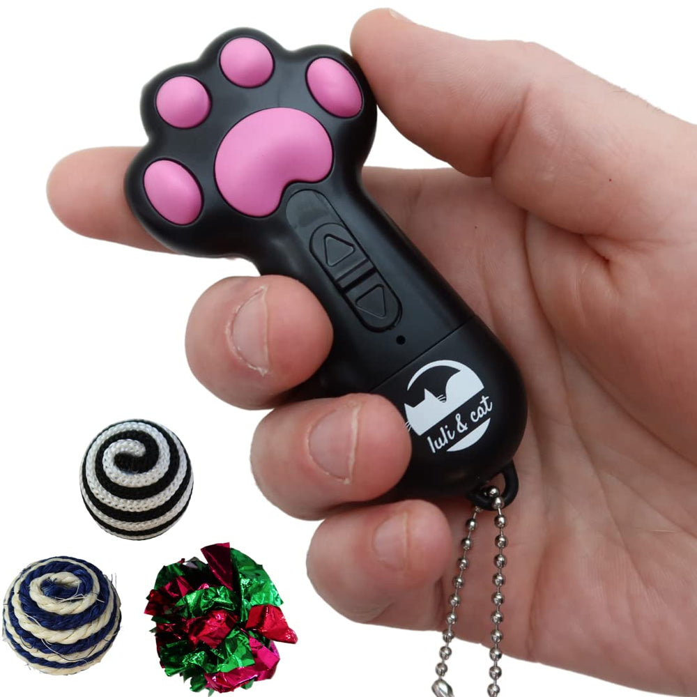 Jouet laser USB rechargeable Luli & Cat pour stimuler l'activité du chat.