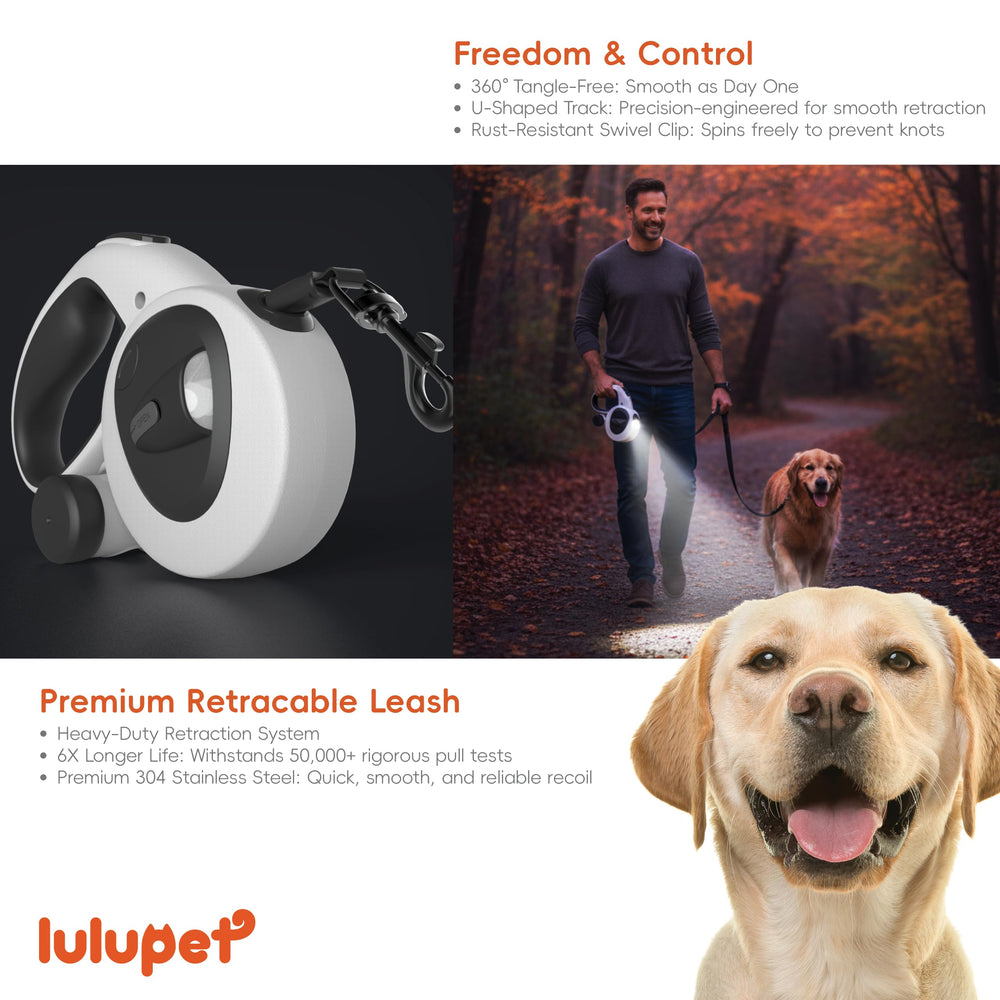 LULUPET freinage à une main pour un contrôle facile.