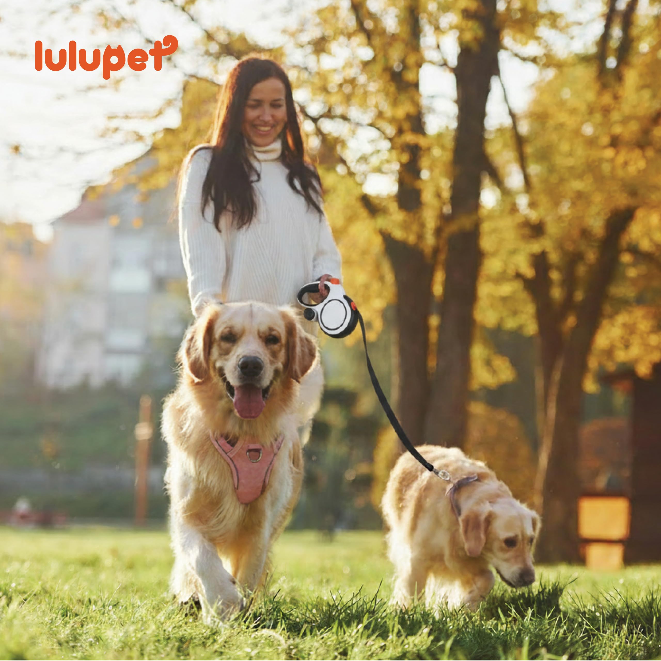 LULUPET poignée-douce harnais-chien pink, prise en main confortable.