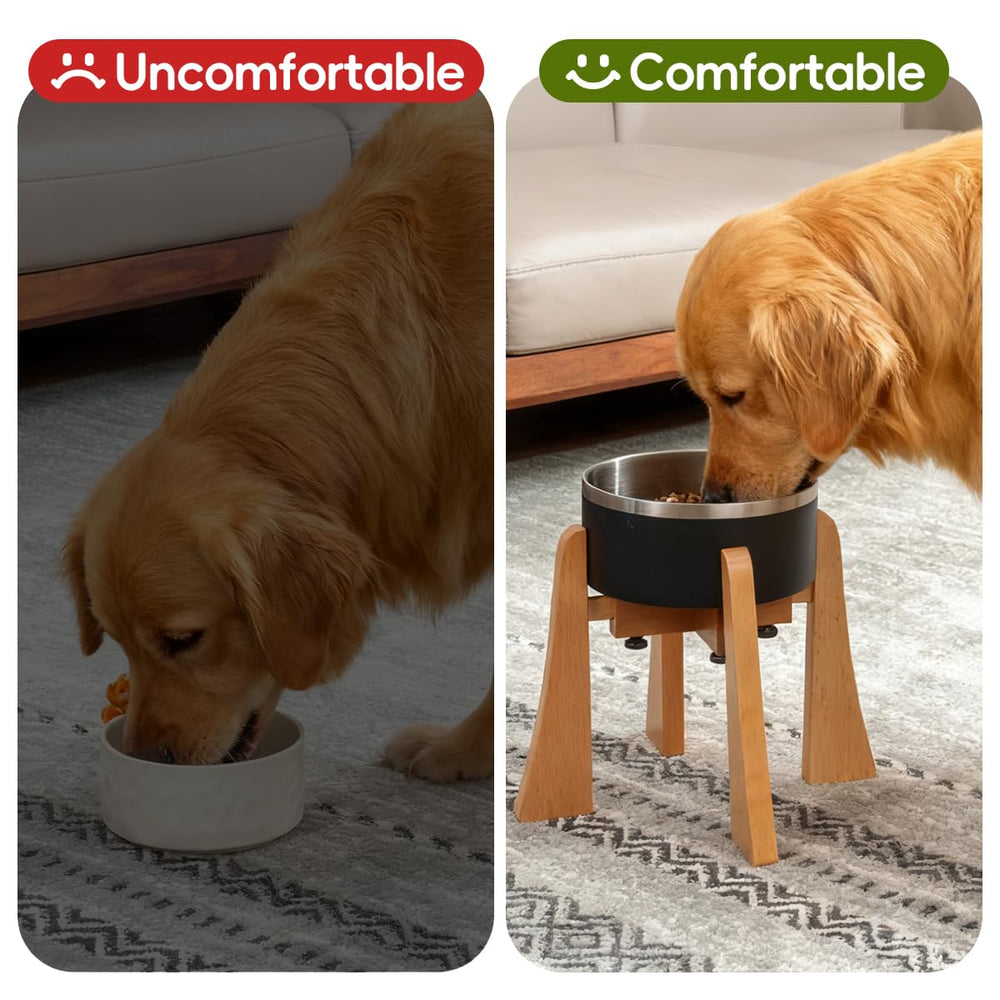 LuLuwood bol inox diametre ajustable, durable et facile à nettoyer.