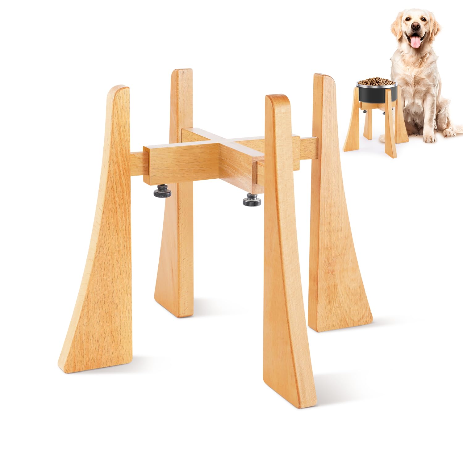 LuLuwood support-bol-chien-eleve-12-pouces, posture confortable pendant les repas.