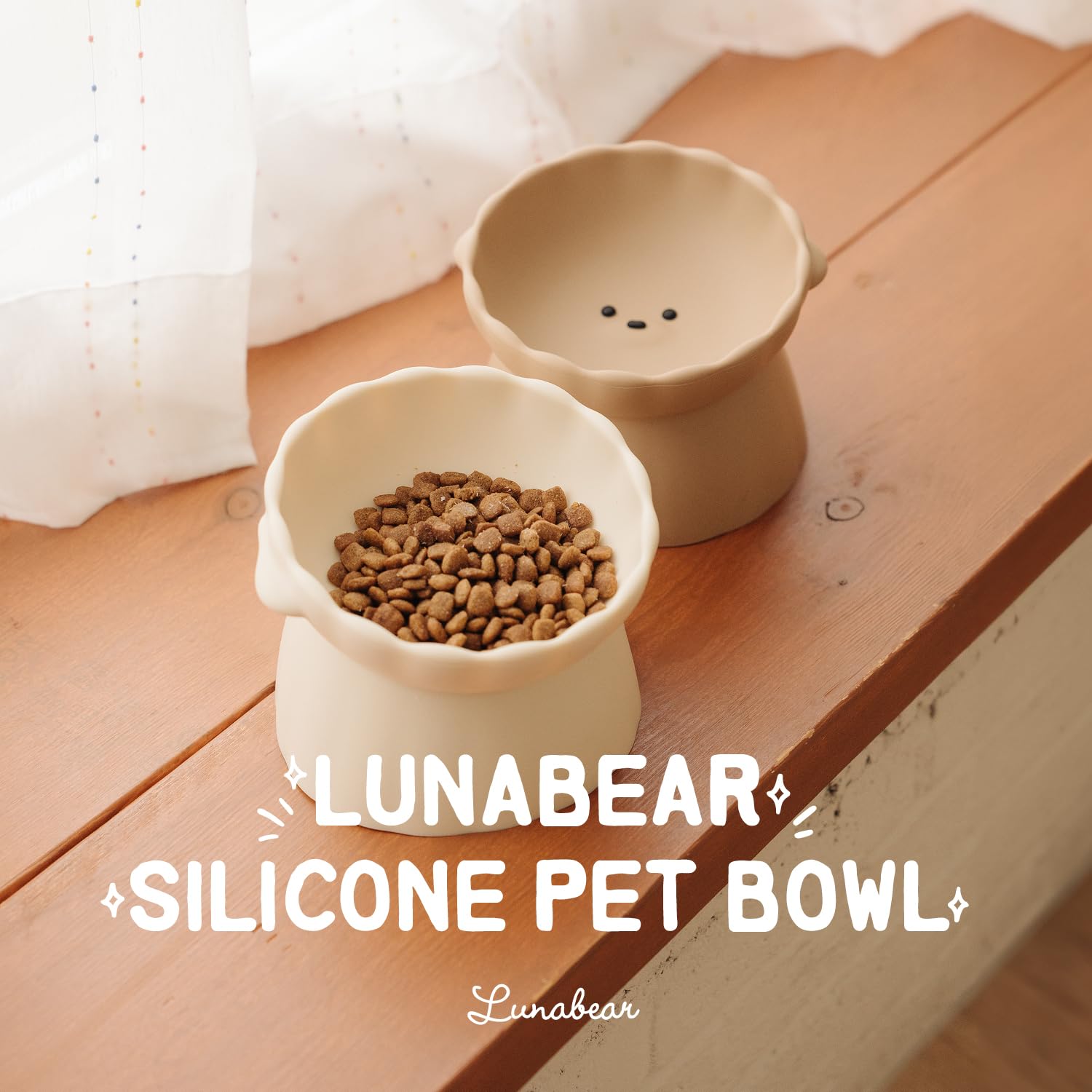 Bol Lunabear en silicone premium, doux et sûr pour l’alimentation.