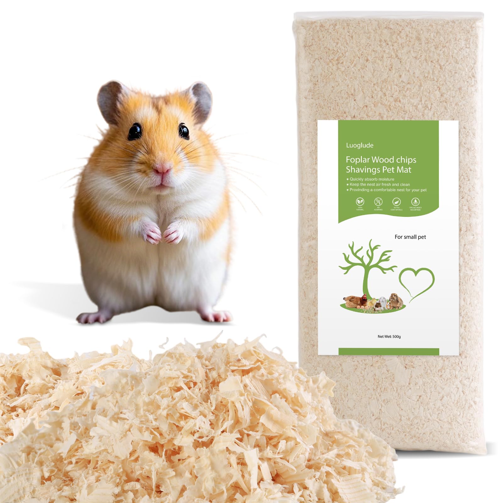 Litière Luoglude pour animaux 18oz, confort et propreté.