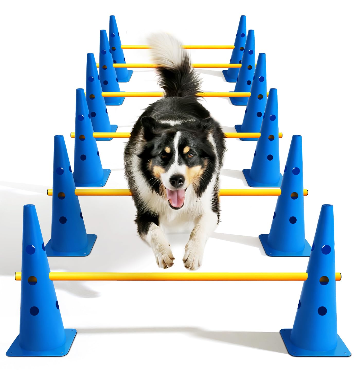 Course d’agilité Lupar chien: cônes 18 pouces pour parcours modulable et stimulant