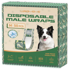 Couches LURKOMEMO pour chien mâle, absorption rapide pour rester au sec.