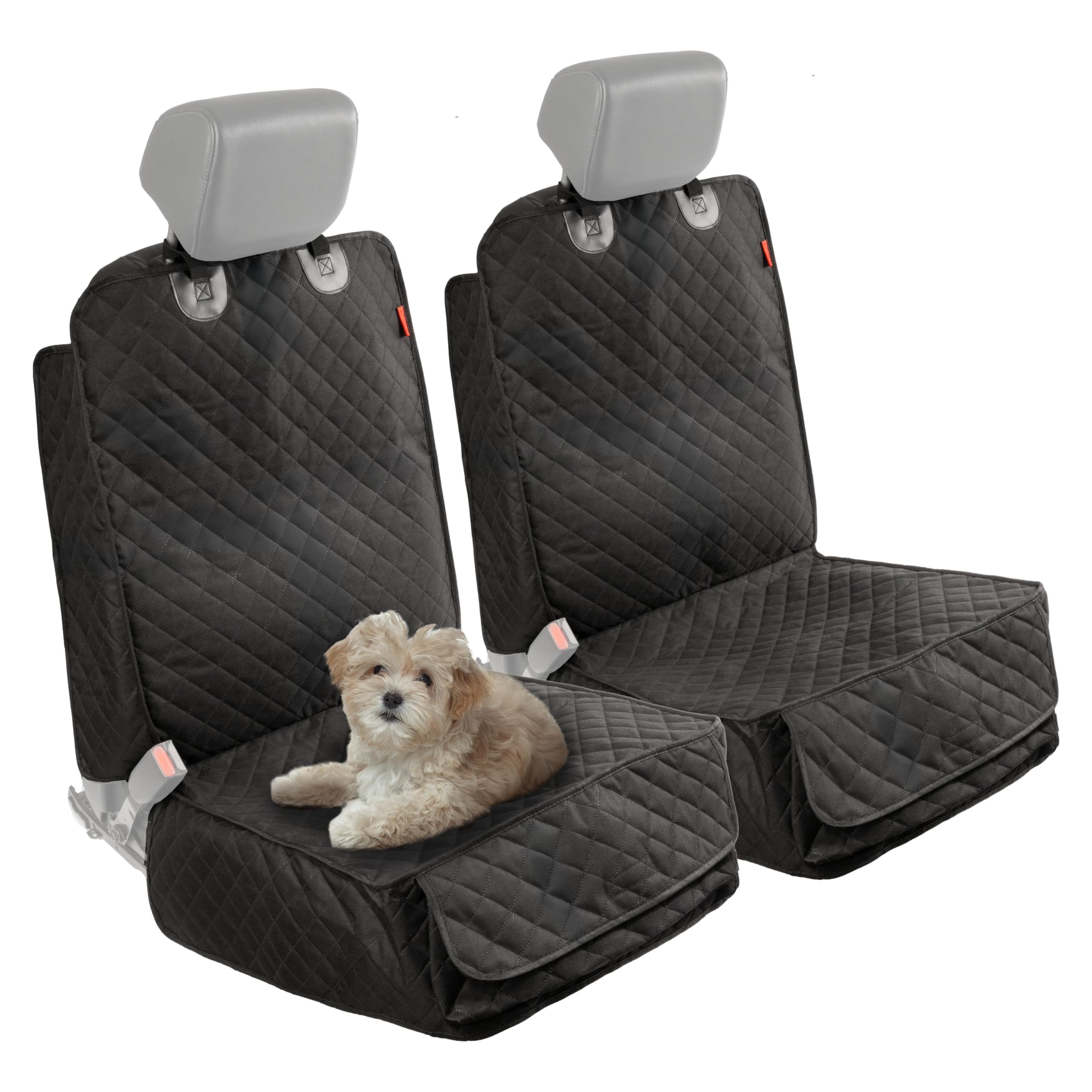 Lusso Gear – housse siège chien avant 2-pack, protège des griffes et salissures.