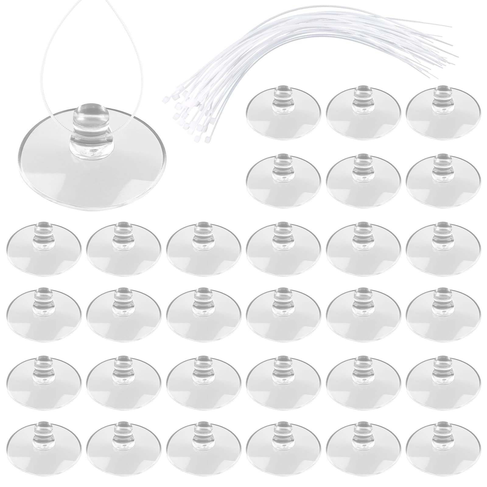 Ventouses LUSTRIB transparentes pour parois lisses offrant une adhérence fiable.