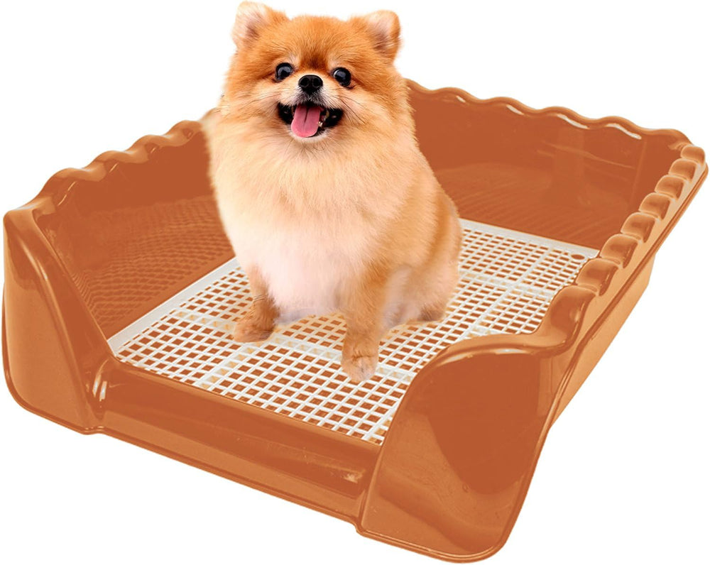 Lutema bac d'entraînement pour chien intérieur avec grille amovible facilitant le nettoyage