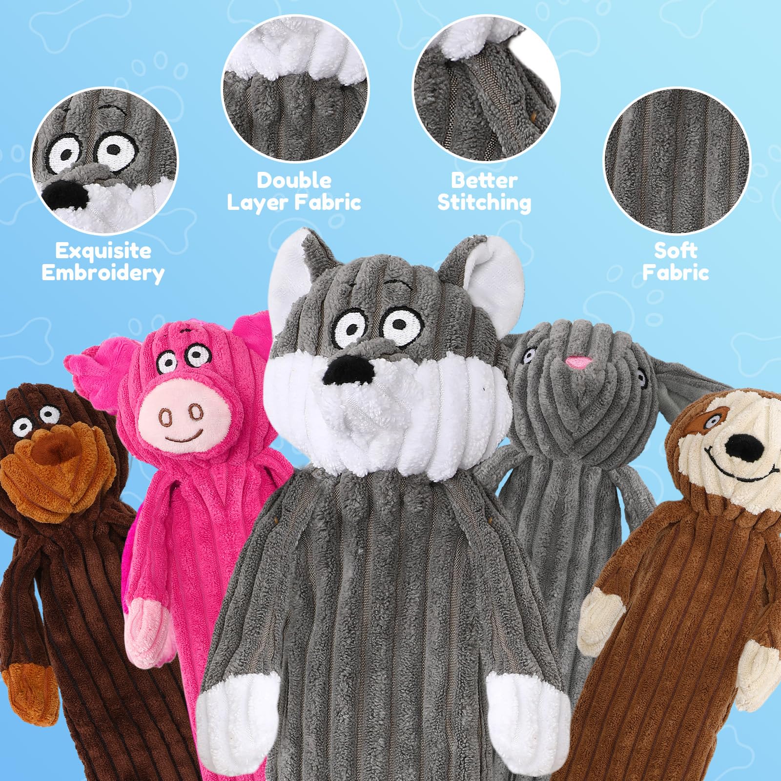 Jouet Luudoogs animal en peluche, version grande, idéal pour draguer et lancer.