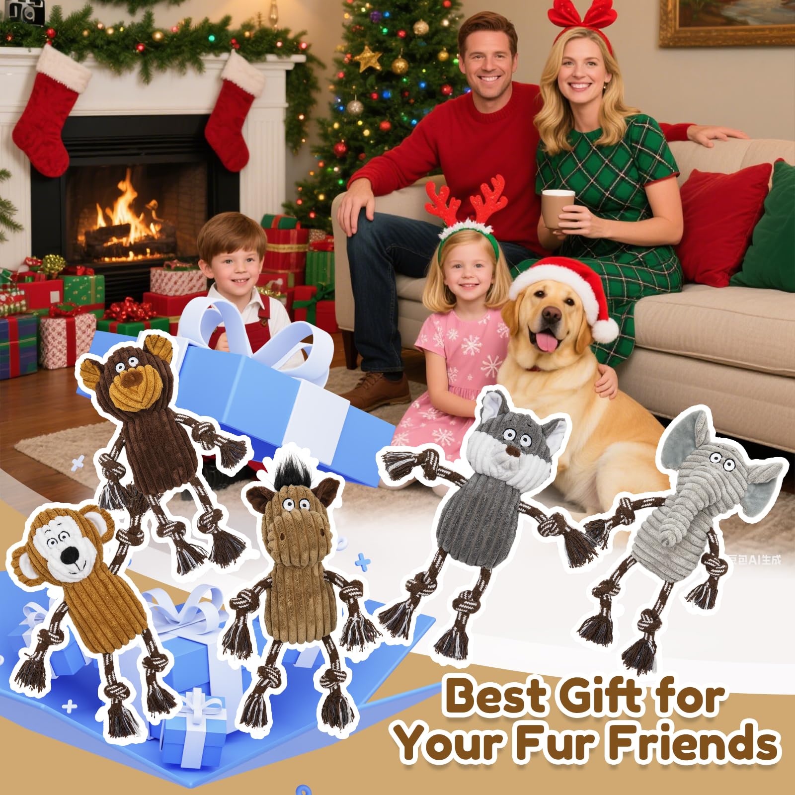 Jouet Luudoogs pack varié – ensemble de cinq jouets pour tous les chiens