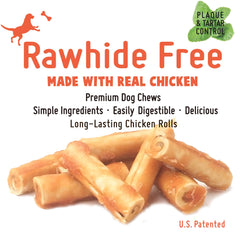 Ingrédients poulet et légumes LuvChew, bouchées saines.