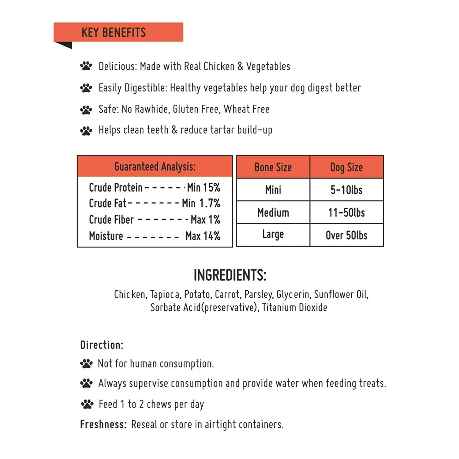Texture durable pour mastication prolongée des chiens actifs.