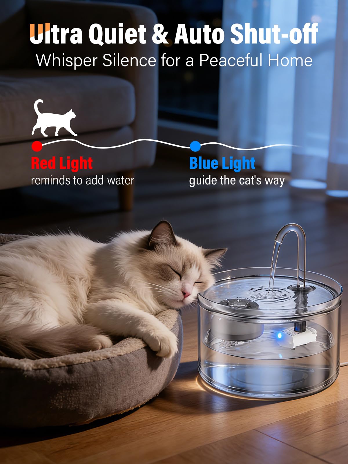 LUVMYPETT deux modes de flux s'adaptent aux préférences des chats