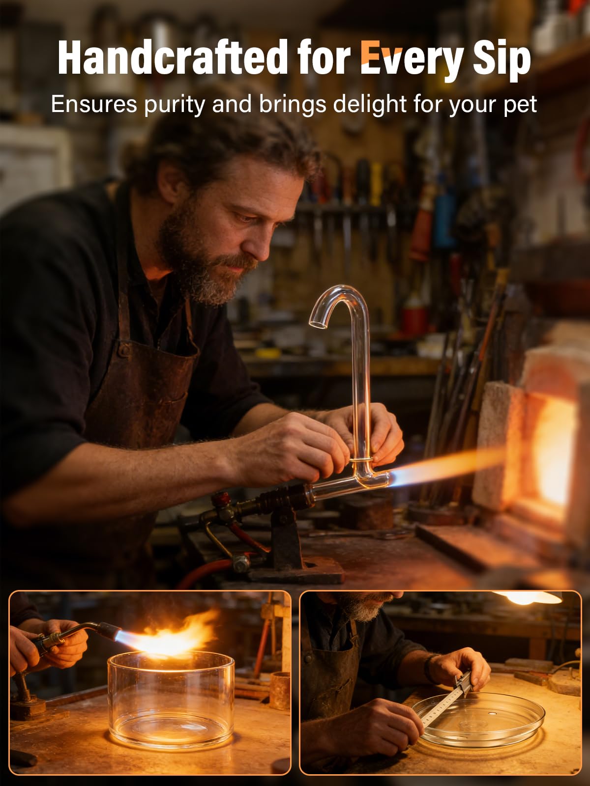 LUVMYPETT borosilicate-sans-odeur: matériau sûr et hygiénique.