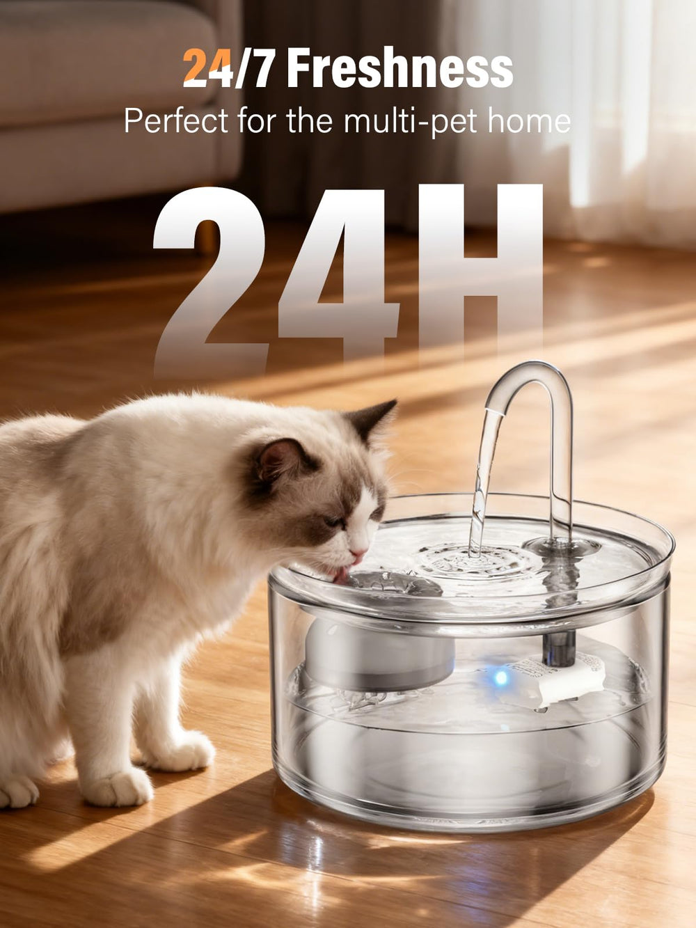 LUVMYPETT mode-flux-doux: flux doux pour encourager l'hydratation.