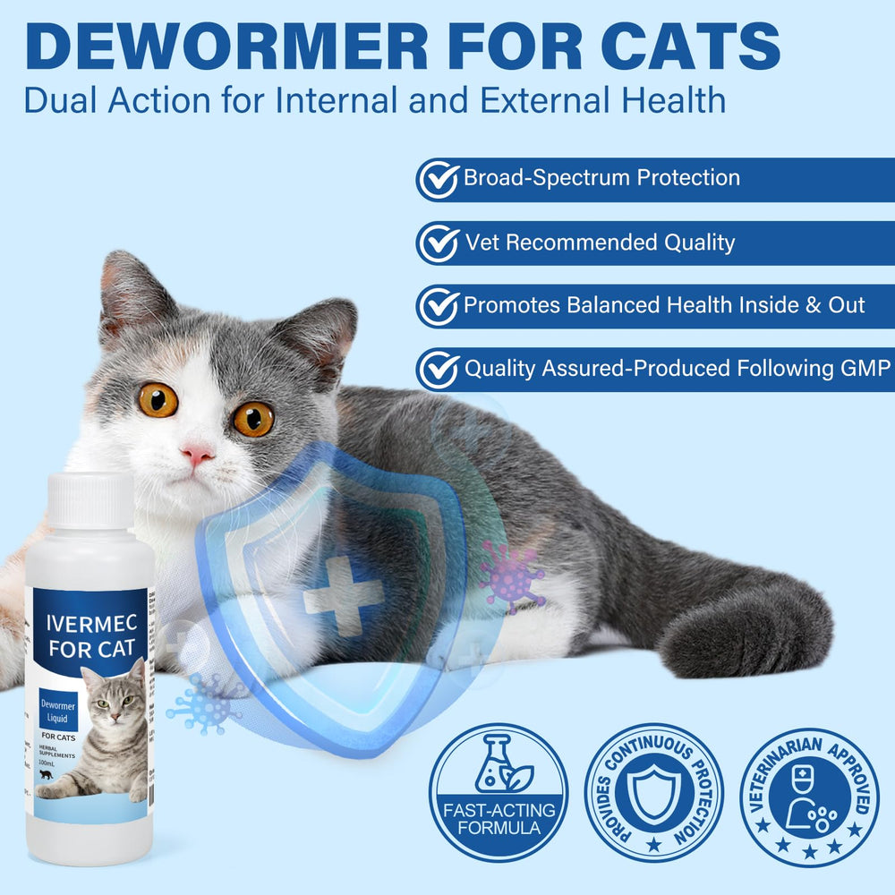 LuxeVib Vermifuge pour chats: dosage quotidien facile à administrer.
