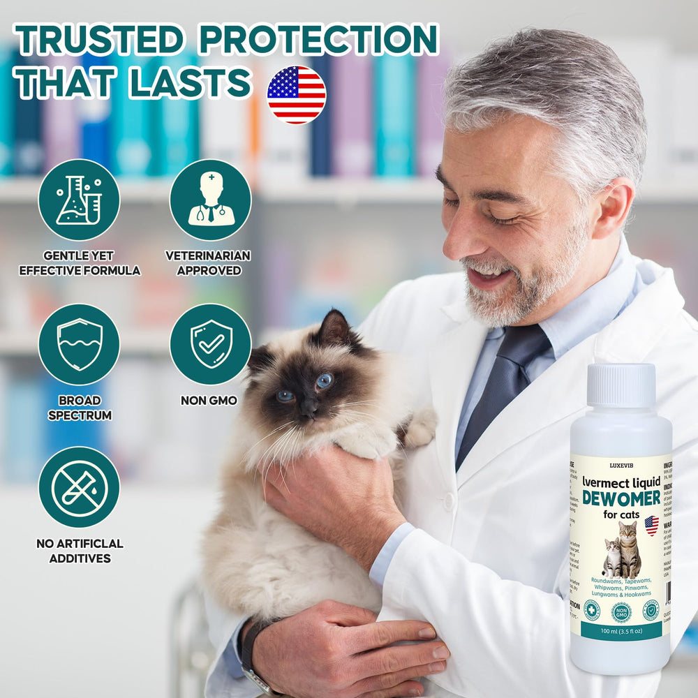 LuxeVib Vermifuge chat mise en scene application: administration orale claire