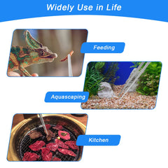 Pinces Luxiv longues polyvalentes pour alimentation des reptiles et autres utilisations.