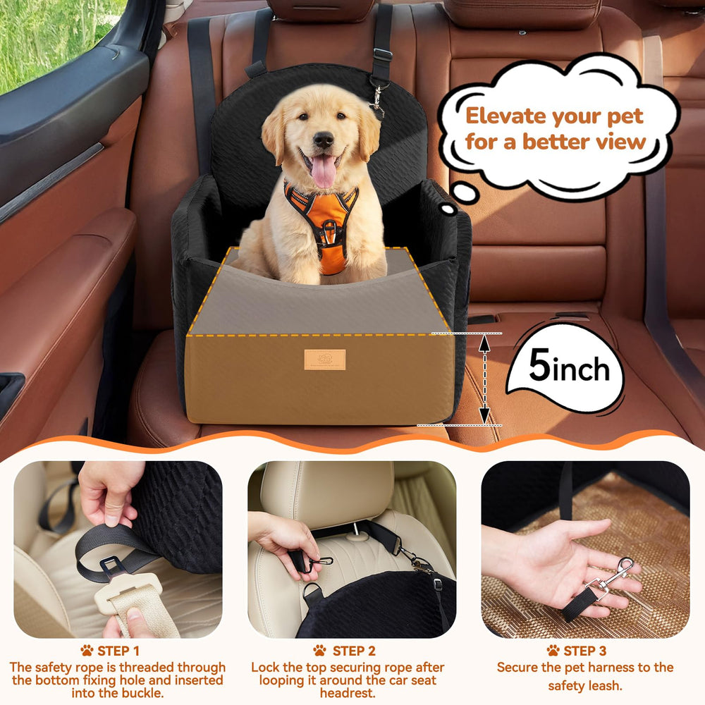 Ceinture sécurité double pour chien dans le siège auto LUXYBEE