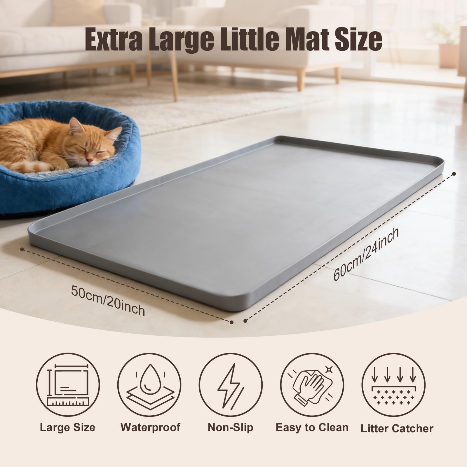 LWFCOEE nettoyage-rapide-tapis-litiere, nettoyage en un geste.