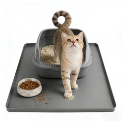 LWFCOEE tapis-litiere-silicone 24x20, grande surface retient les grains de litière.
