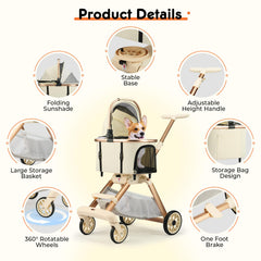 LXEVRA Siège auto compatible pour petit chien, sécurité d’attache.