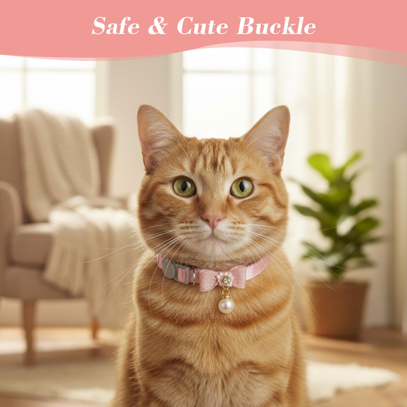 LXUEJIE collier chat rose polyester doux, confort quotidien