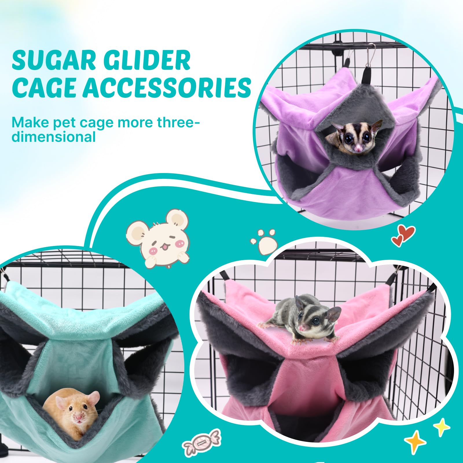 LYART hamac-trois-couches: conception à trois niveaux pour cage tridimensionnelle.