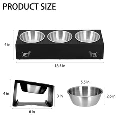 LYCC ensemble de trois bols 42 cm pour plusieurs chats
