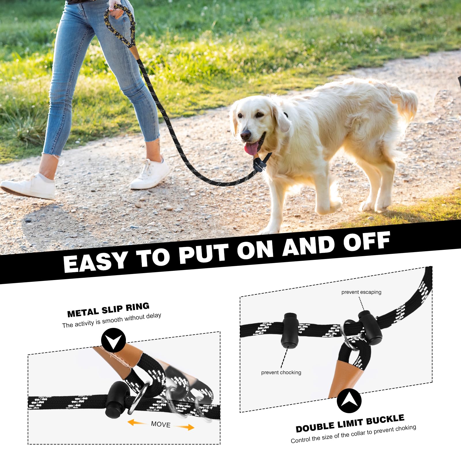 Lynxking Anneau métallique solide, connexion fiable pour chaque chien